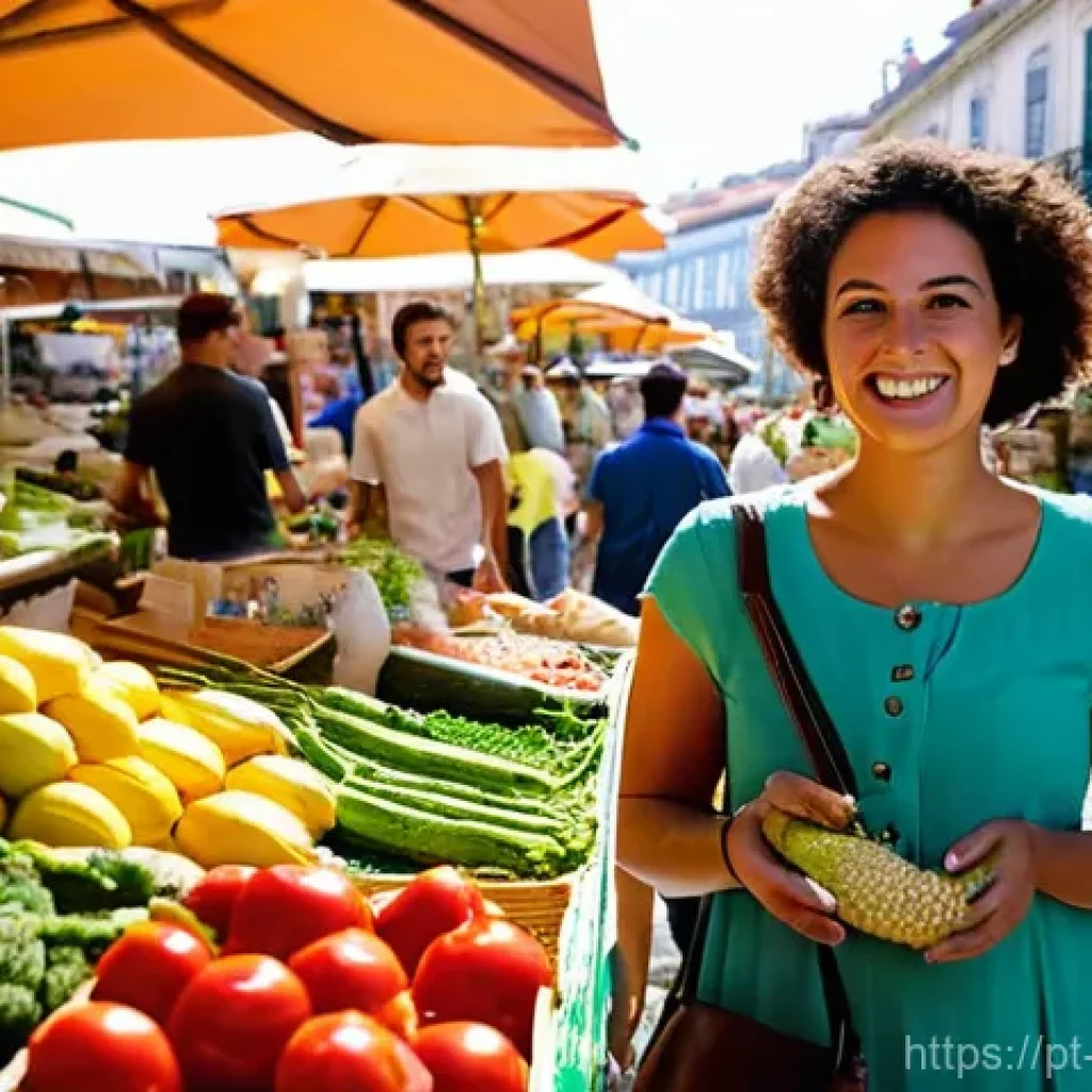 고단백 저지방 식품 추천 - **Prompt 1: Vibrant Portuguese Market Abundance**
    A cheerful Portuguese woman in her late 20s or...