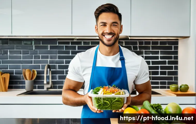 다이어트 도시락 브랜드 비교 - **Prompt:** A dynamic, brightly lit image capturing the essence of the "Meal Prep Revolution." A smi...