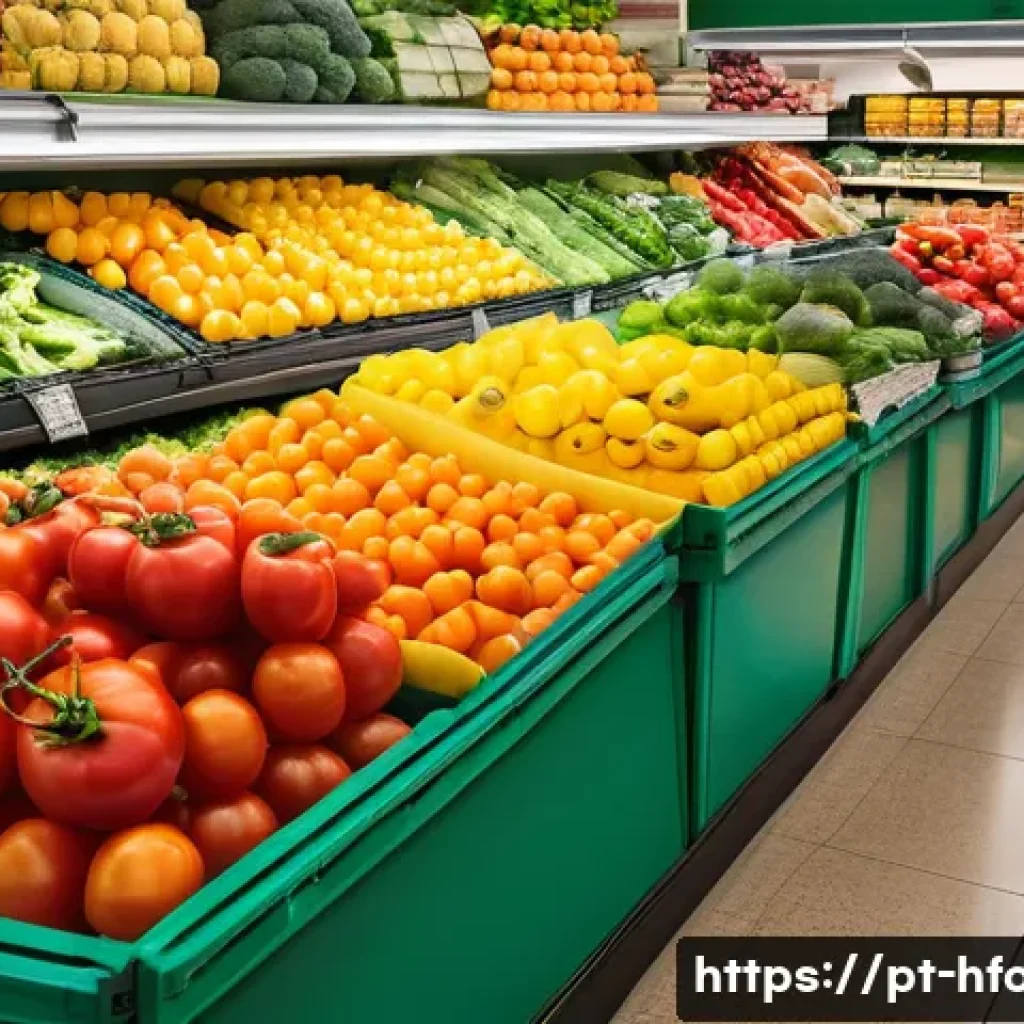 가공식품 없이 만드는 건강 식단 - A vibrant, well-lit local Brazilian supermarket produce section featuring a diverse array of fresh, ...